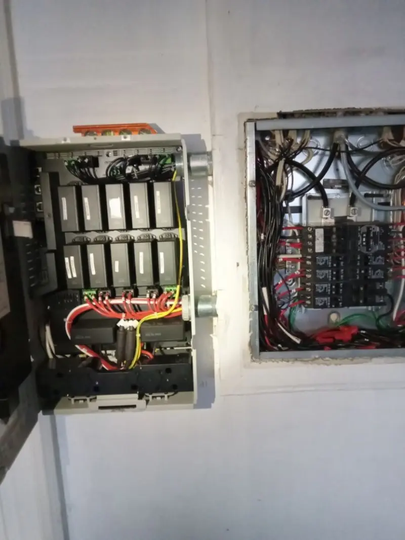 Electrical panel upgrade completed for Security Camera Wiring in Moscow Mills